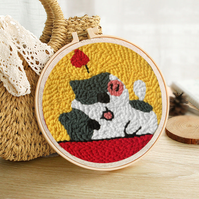 DIY Set Sulam Karakter Punch Needle Kit Seri A