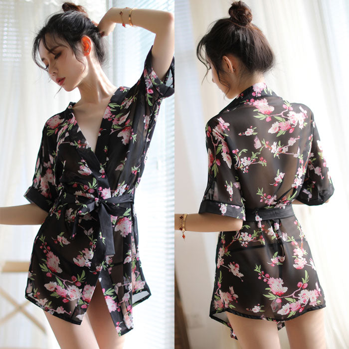 Lingerie Robe Flower Pattern SUX051