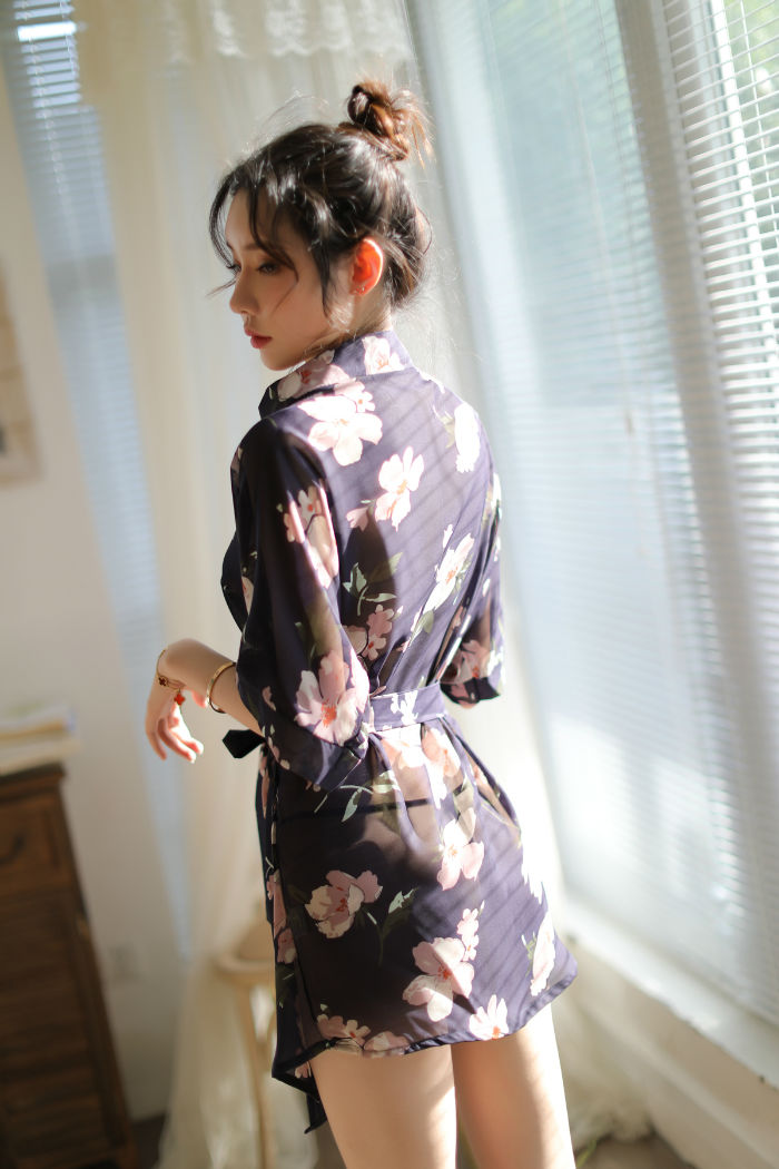 Lingerie Robe Flower Pattern SUX051