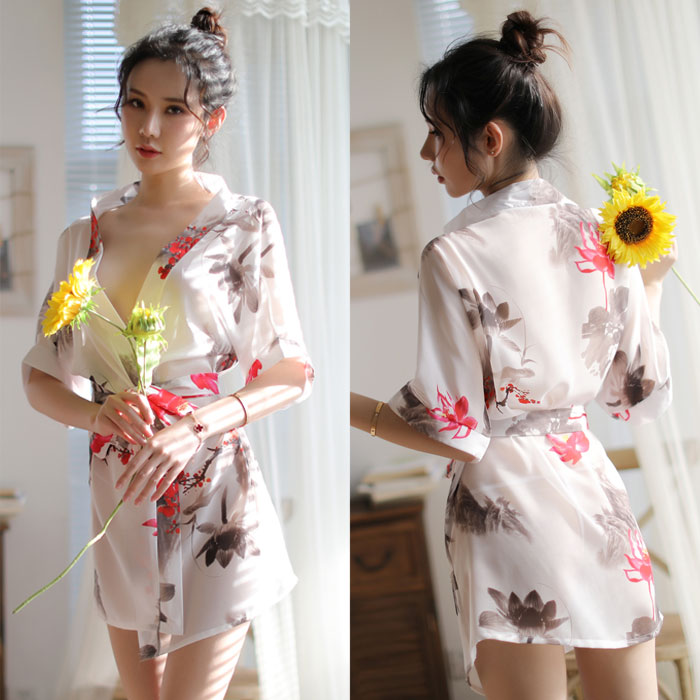 Lingerie Robe Flower Pattern SUX051