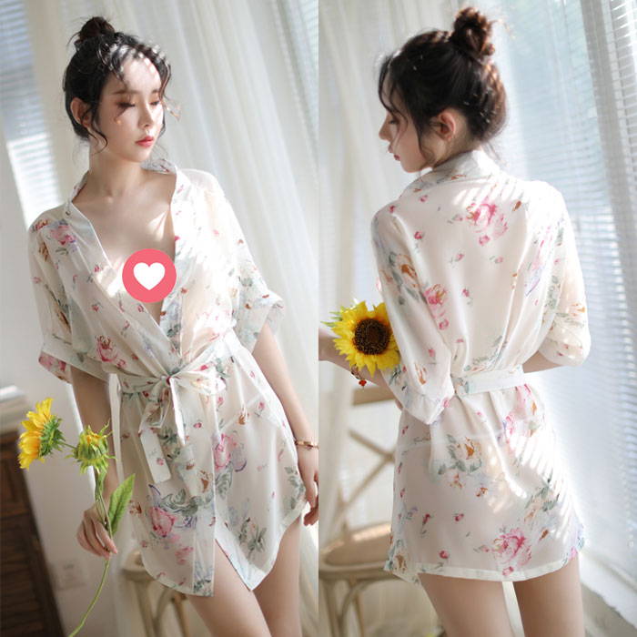 Lingerie Robe Flower Pattern SUX051