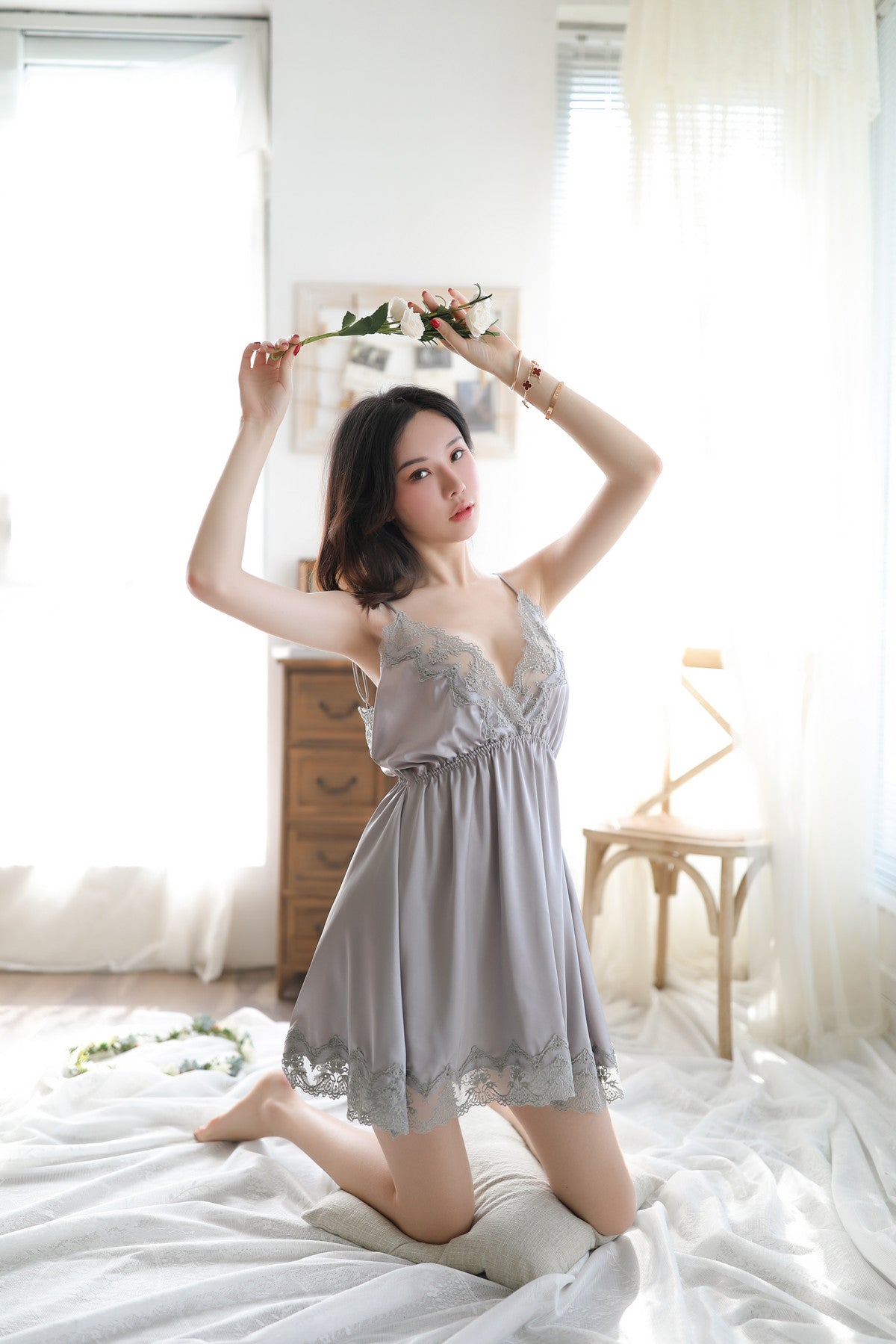 Lingerie Babydoll Top and Hem Lace SUA211