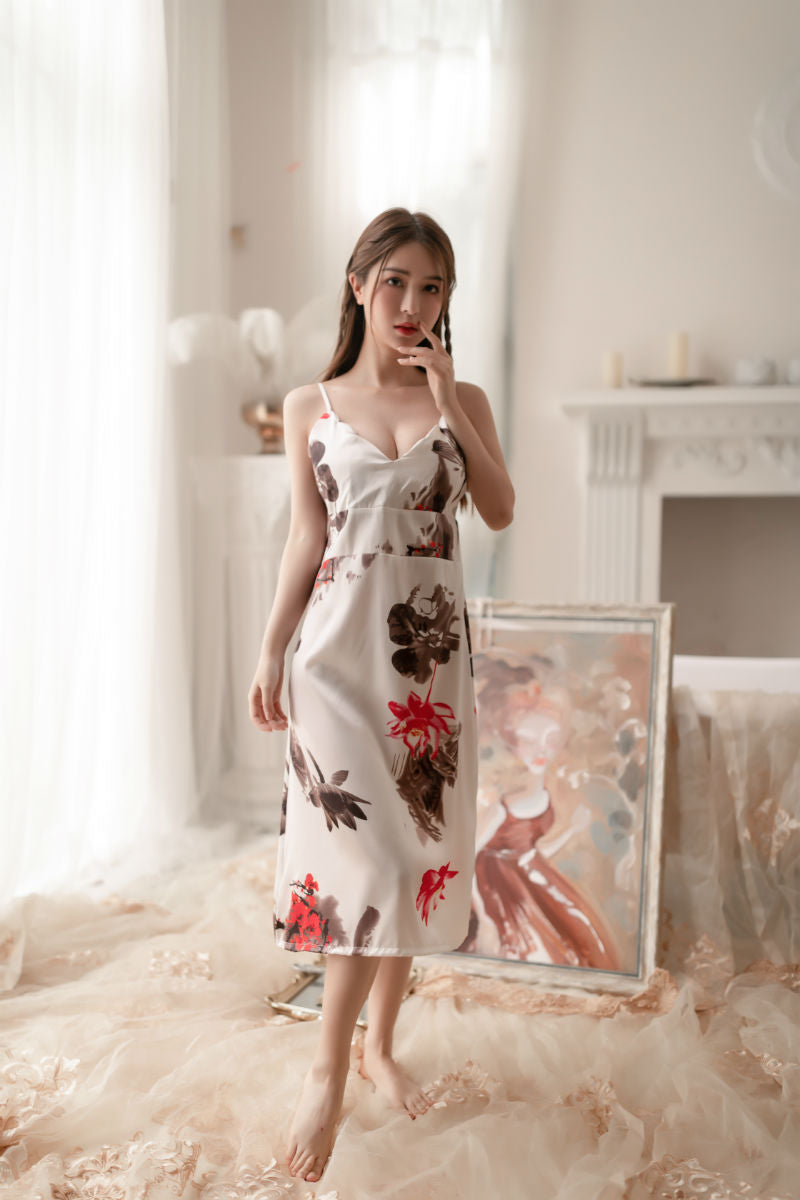 Lingerie Babydoll Long Flower Pattern SUD214