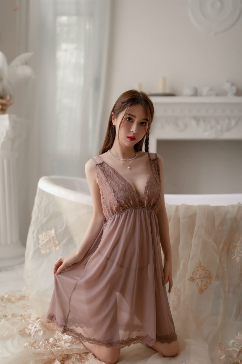 Lingerie Babydoll Lace Upper and Hem SUD223