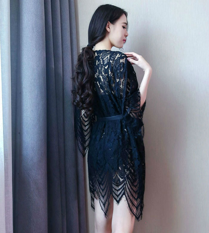Lingerie Robe and Babydoll Lace Irregular
