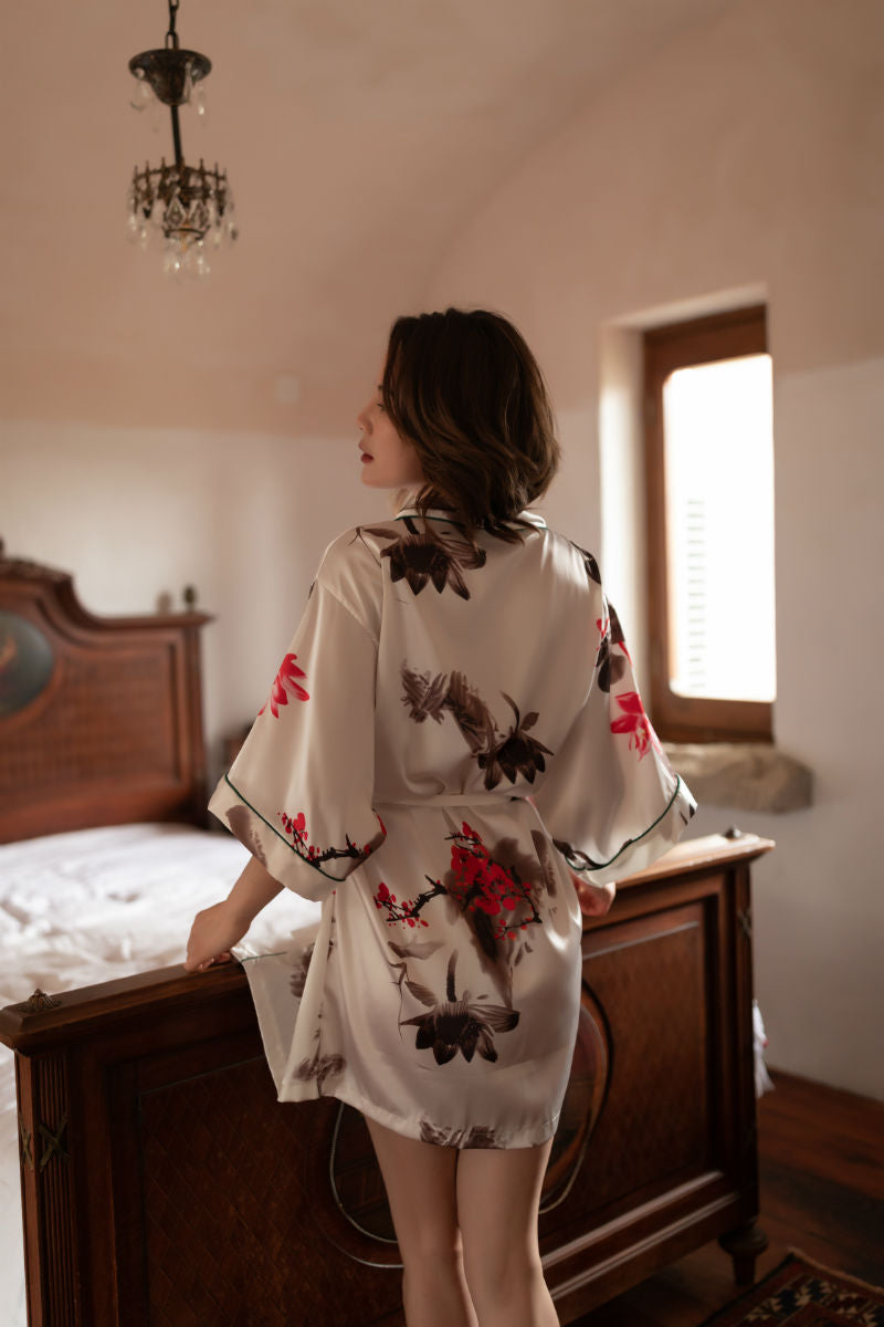 Lingerie Robe Long Sleeves Pattern SUH419