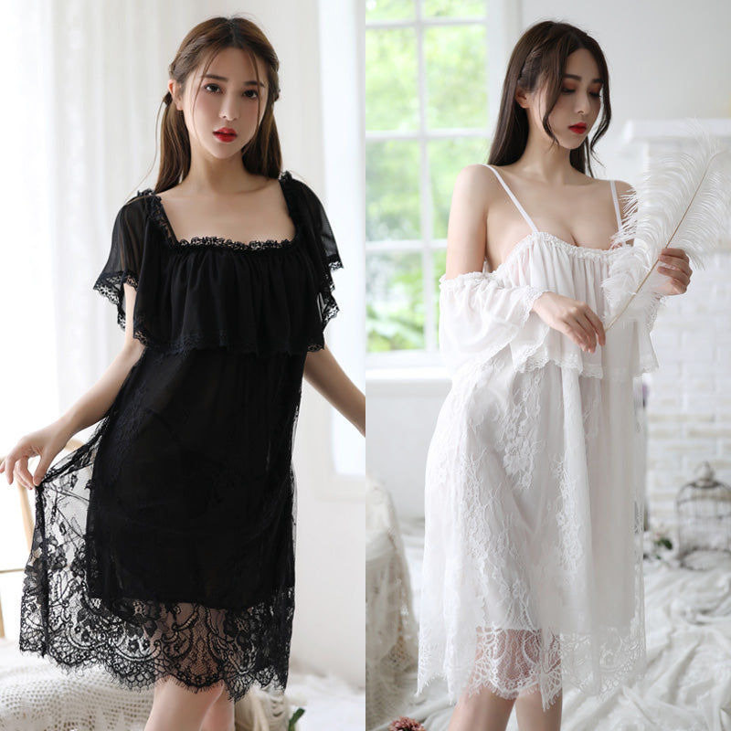 Lingerie Babydoll Layered Ruffled Upper Lace SUX053