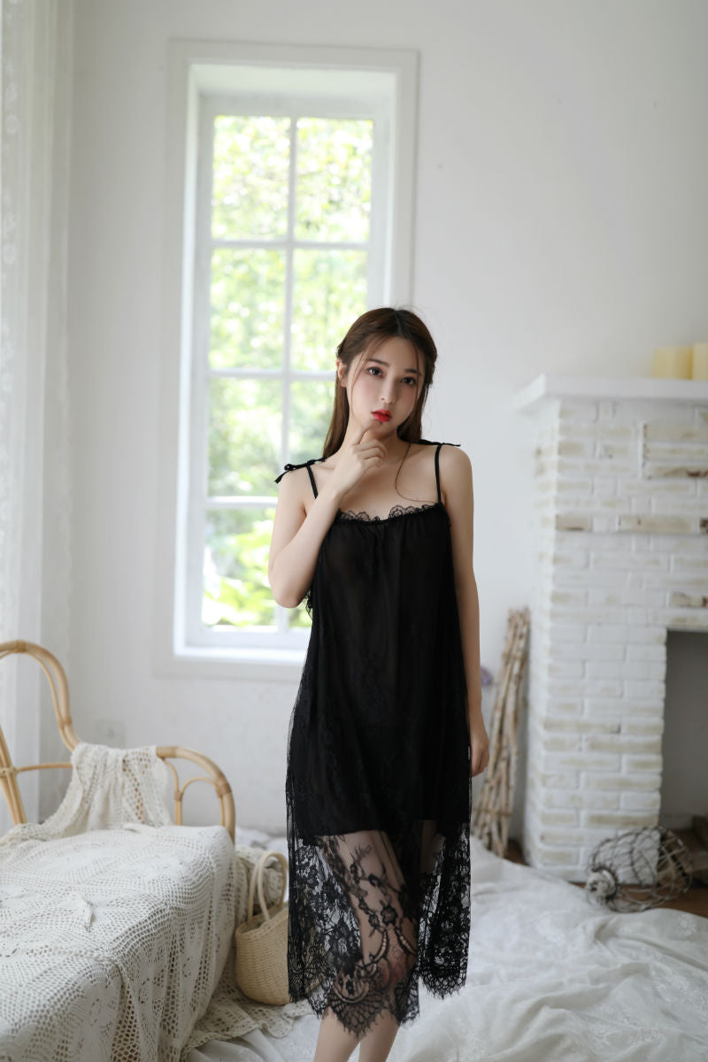 Lingerie Babydoll Long Dual Layered Lace SUX060