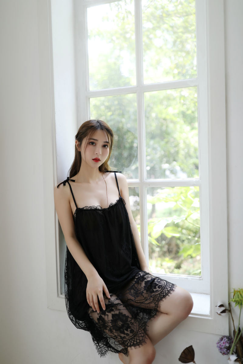 Lingerie Babydoll Long Dual Layered Lace SUX060