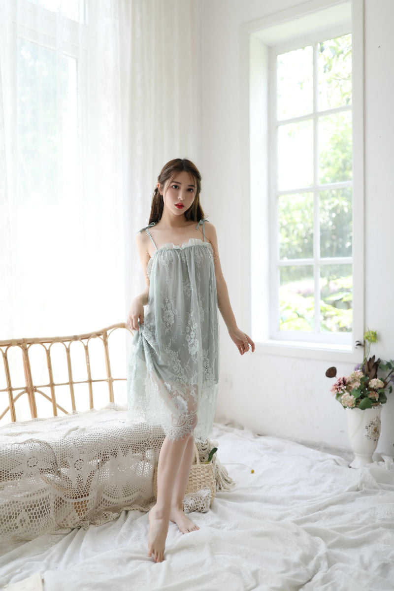Lingerie Babydoll Long Dual Layered Lace SUX060
