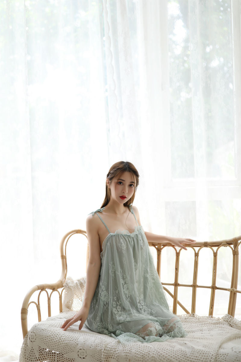 Lingerie Babydoll Long Dual Layered Lace SUX060