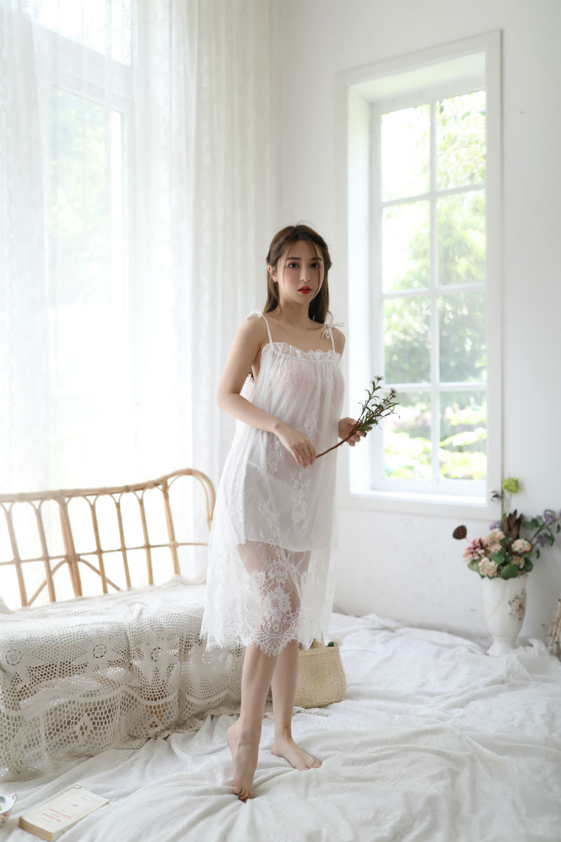 Lingerie Babydoll Long Dual Layered Lace SUX060