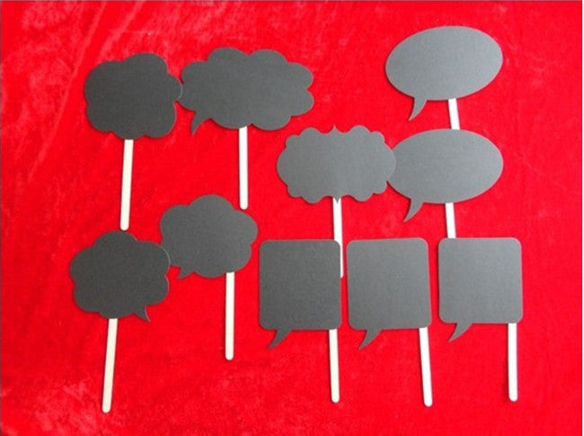 Papan Tulis Hitam Aksesoris Foto Wedding 10 Pcs