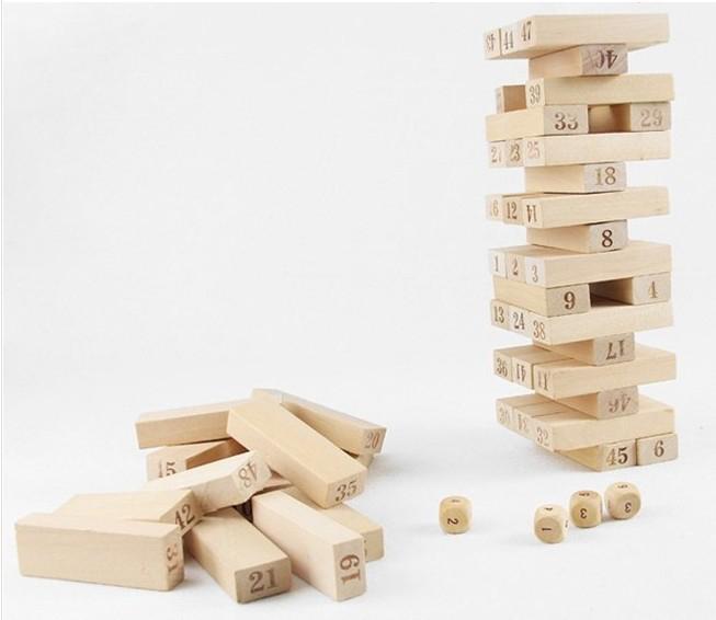 Intelligence Stacked Building Blocks UNO Balok Kayu Tumpuk