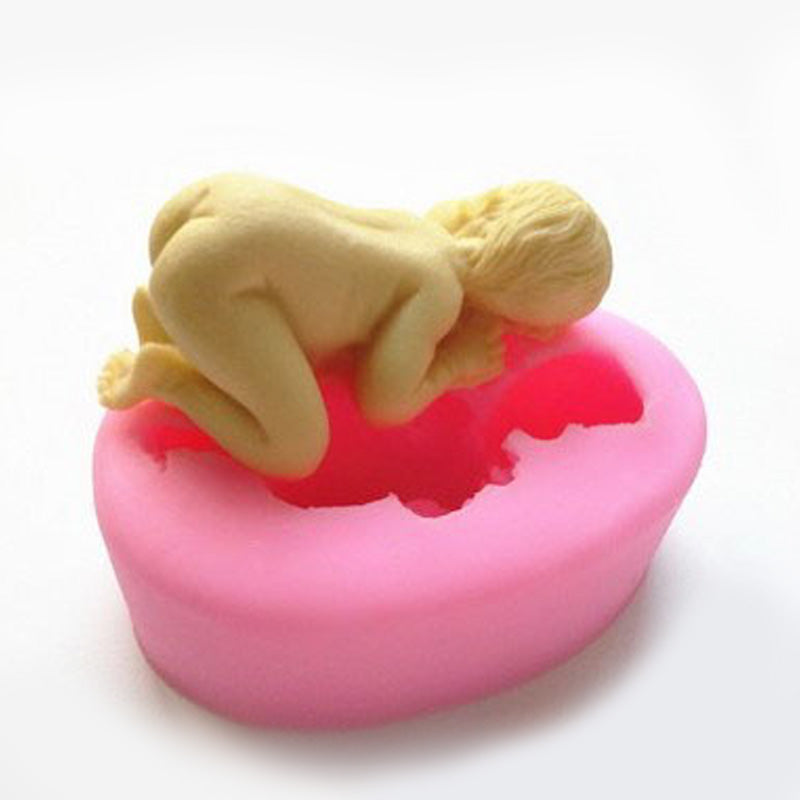 Cetakan Silikon Fondant Bayi Coklat Pudding Cake