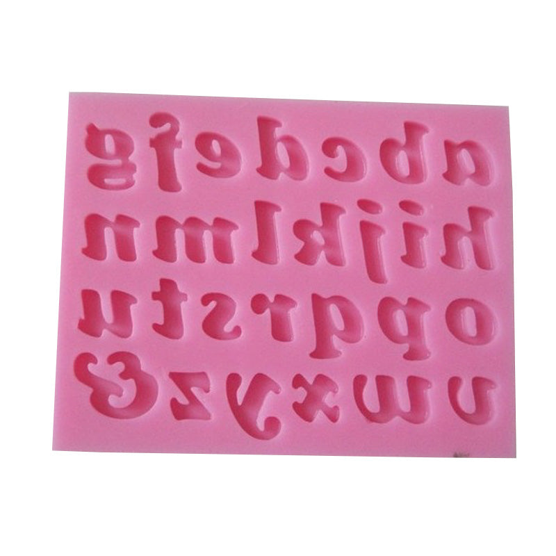 Cetakan Silikon Fondant Huruf Abjad Coklat Pudding Cake