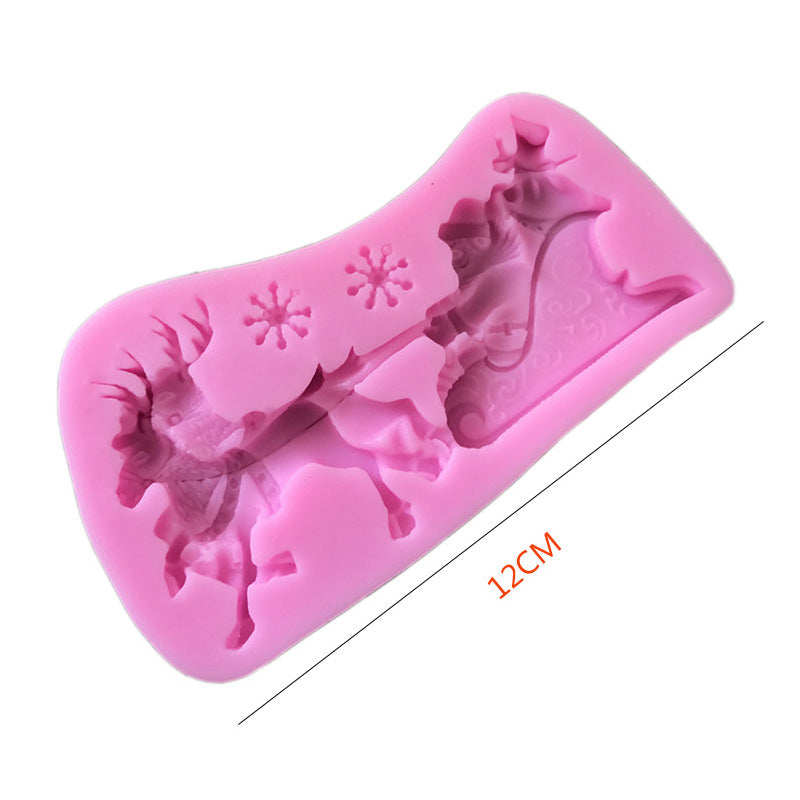 Cetakan Silikon Fondant Santa Claus Coklat Pudding Cake Natal