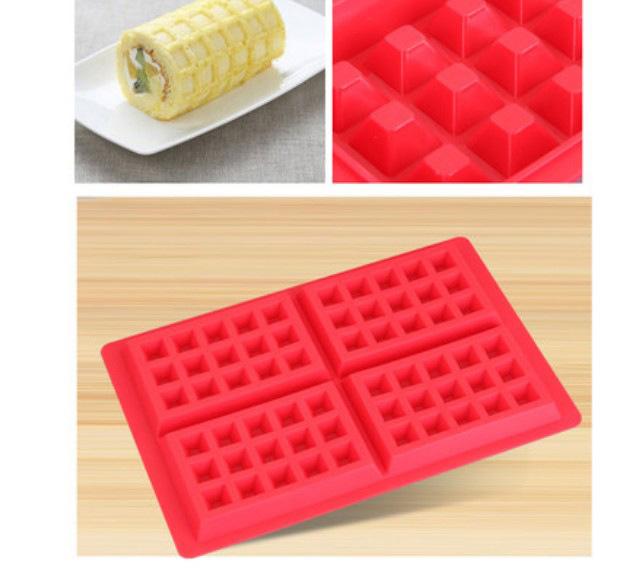 Cetakan Silikon Kue Wafel Pudding Jelly Waffle Mold