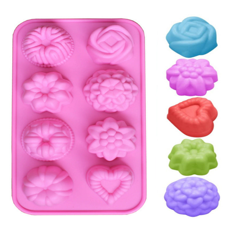 Cetakan Silikon Jelly Coklat Bunga Mooncake