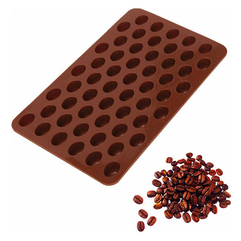 Cetakan Silikon Es Batu Coklat Bentuk Biji Kopi