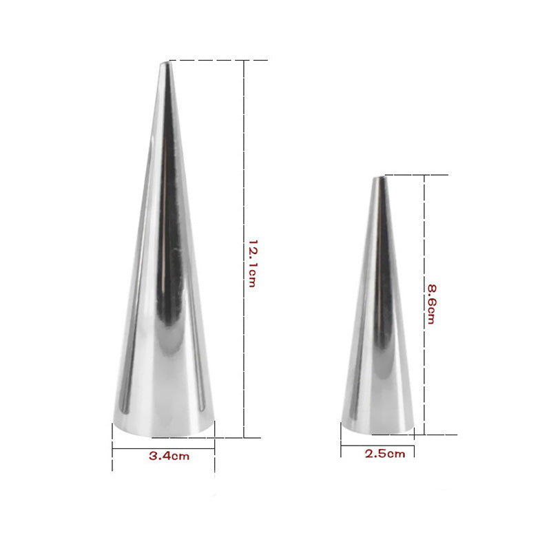 Kerucut Stainless Steel Cetakan Kue Croissant Cum Cum