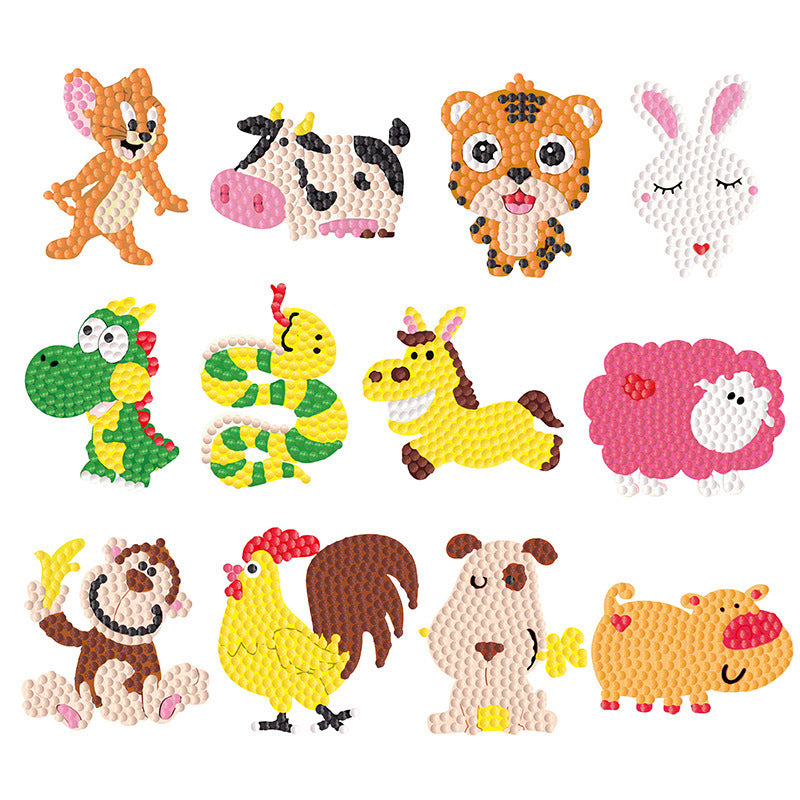 DIY 5D Diamond Painting Sticker Animal Series Stiker Set Seri Binatang C