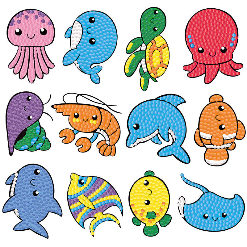 DIY 5D Diamond Painting Sticker Animal Series Stiker Set Seri Binatang C