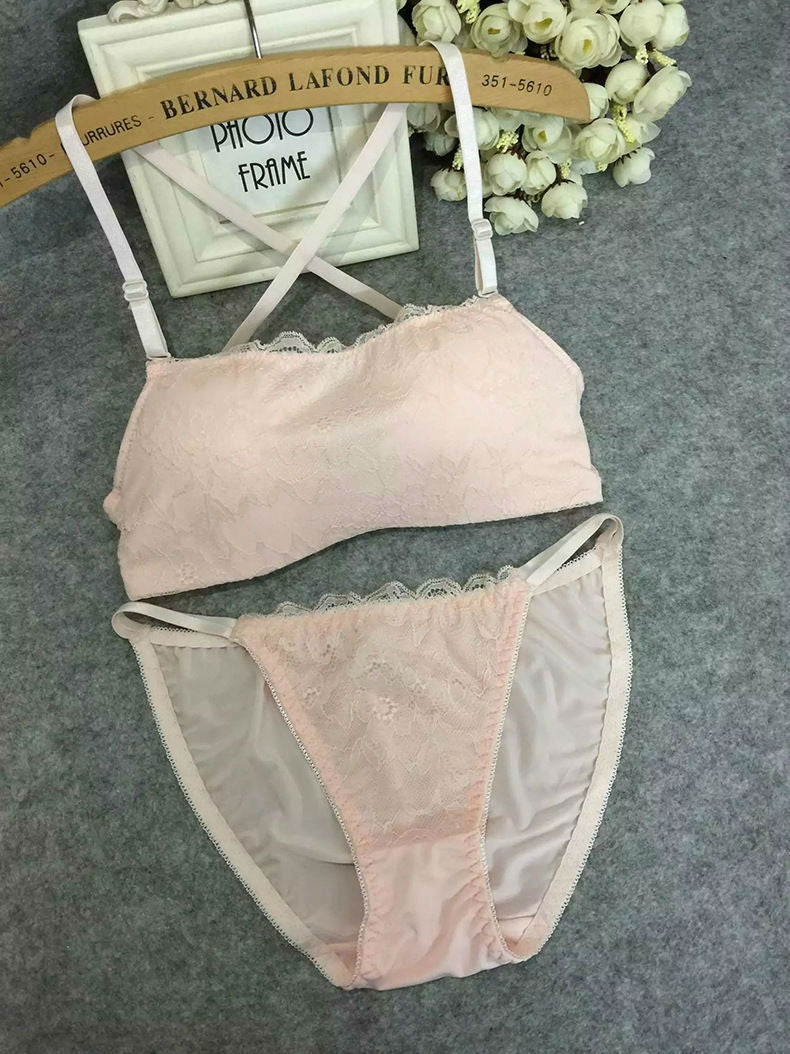 Bra Set Lace X Back