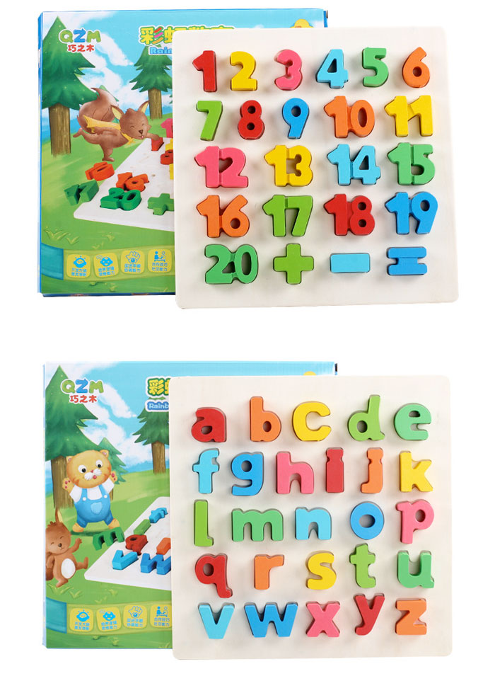 Mainan Edukasi Anak Kayu Puzzle Belajar Huruf dan Angka