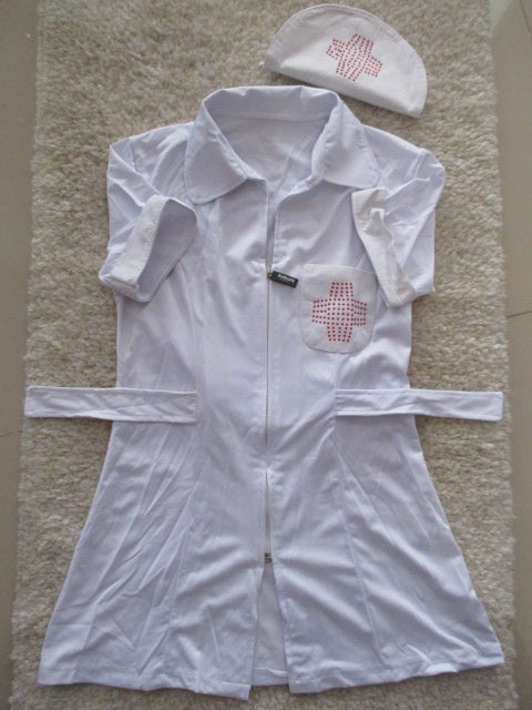 Lingerie Costume Nurse Zipper