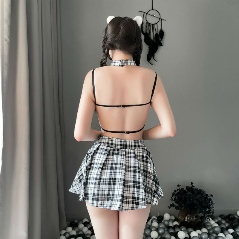 Lingerie Costume Student Two Pieces Plaid Skirt ZU2158