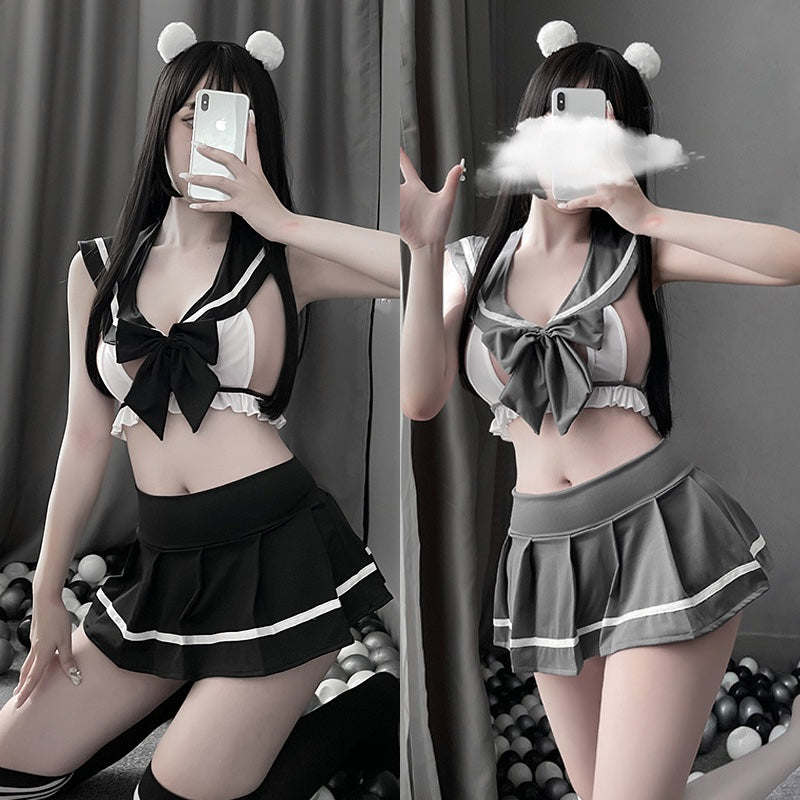 Lingerie Costume Student Two Pieces Dual Tones ZU7940