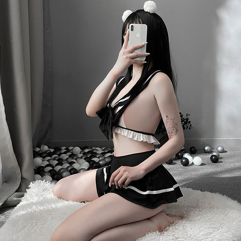 Lingerie Costume Student Two Pieces Dual Tones ZU7940