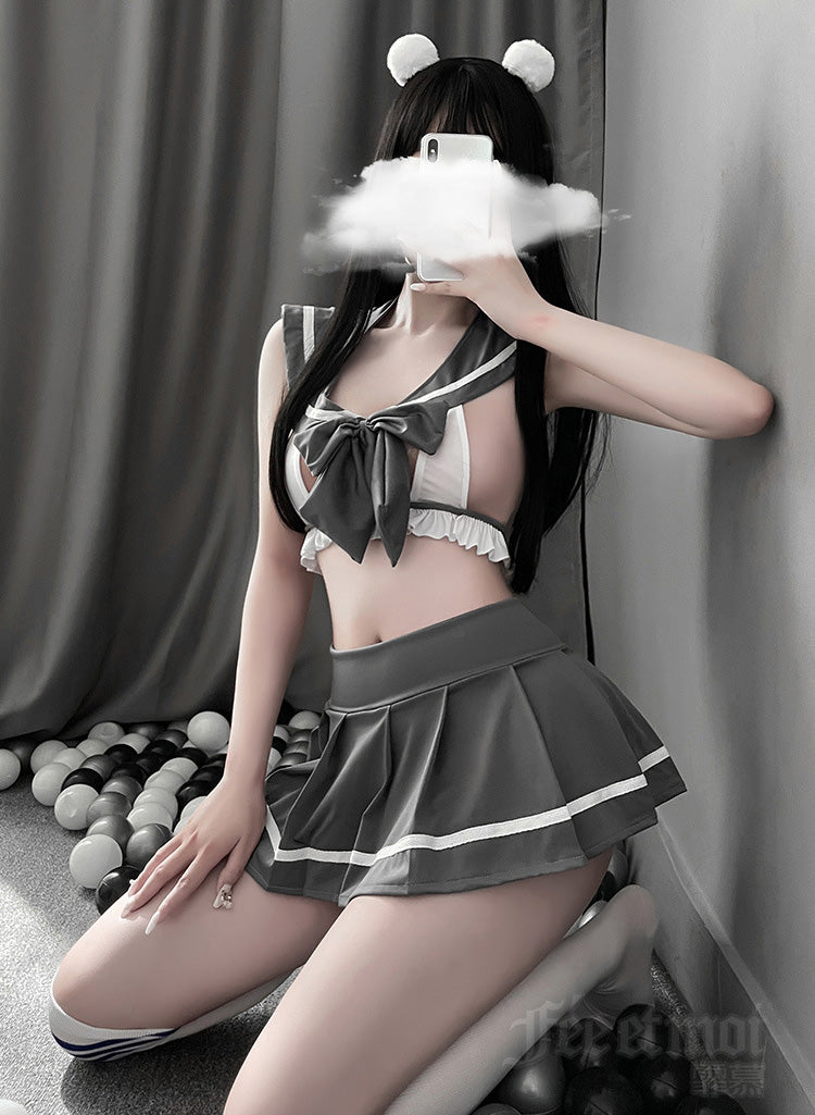 Lingerie Costume Student Two Pieces Dual Tones ZU7940