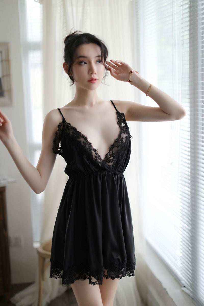 Lingerie Babydoll Lace Top and Hem ZU9070