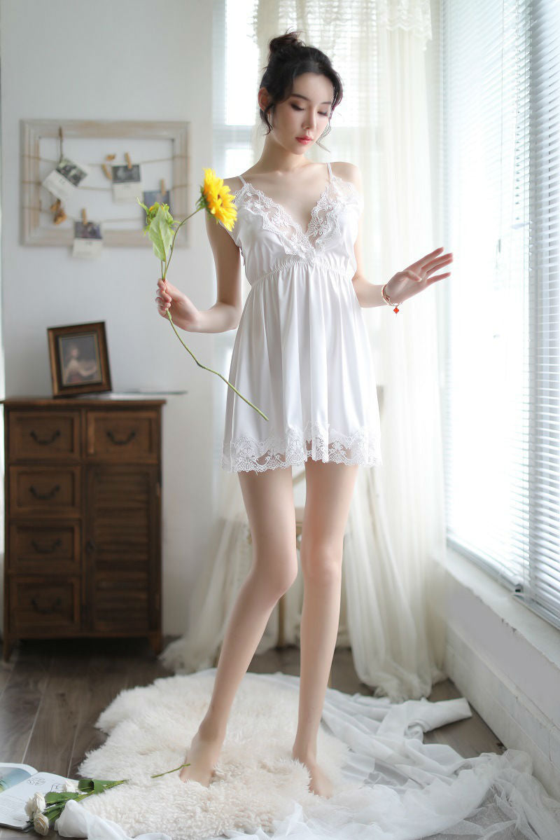Lingerie Babydoll Lace Top and Hem ZU9070