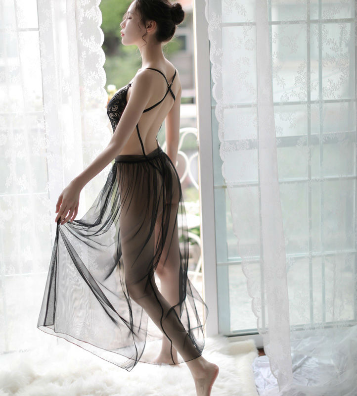 Lingerie Teddy Open Back and Skirt Long ZU9086