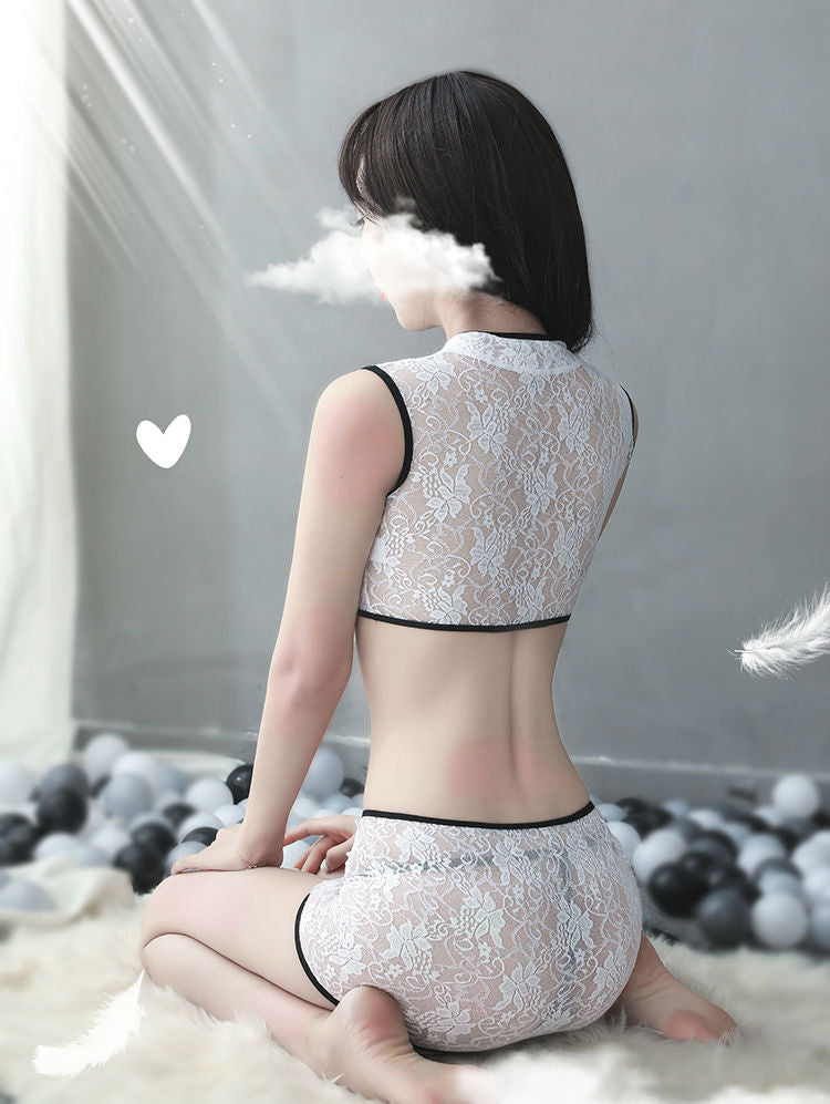 Lingerie Two Pieces Lace Cheongsam ZUH004