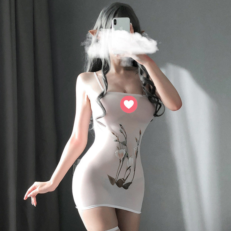 Lingerie Bodystocking Chemise Flower ZUW876