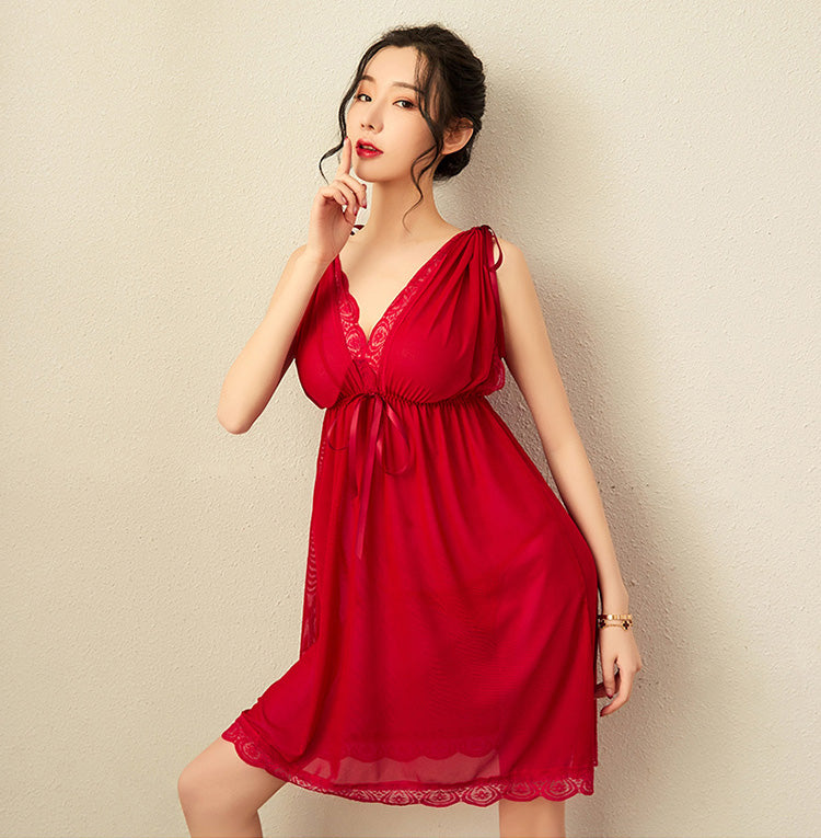 Lingerie Babydoll Lace Top and Hem ZUW942