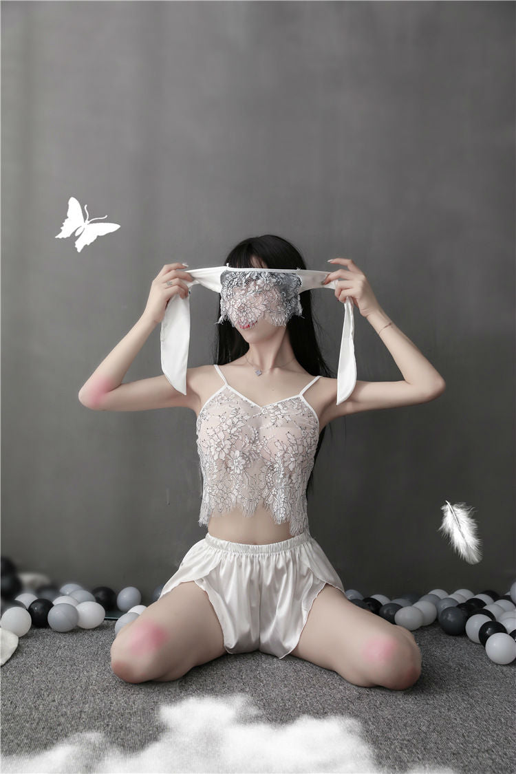 Lingerie Two Pieces Top Lace and Pants