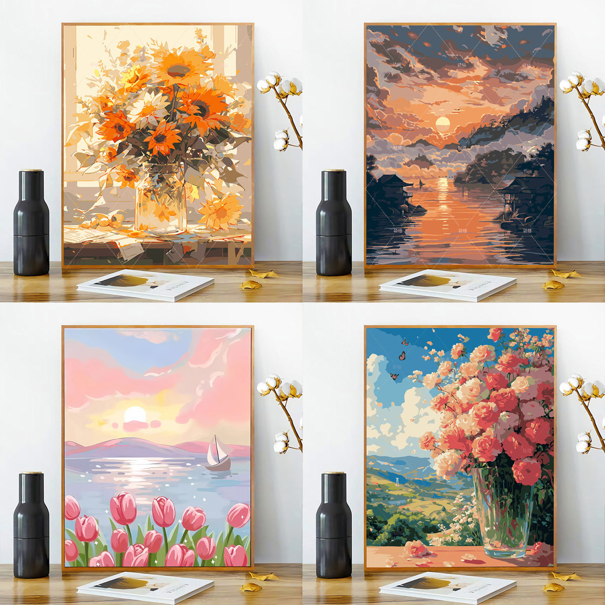 [40x50] Canvas Paint By Number Kit Digital Oil Painting DIY Lukisan Seri A