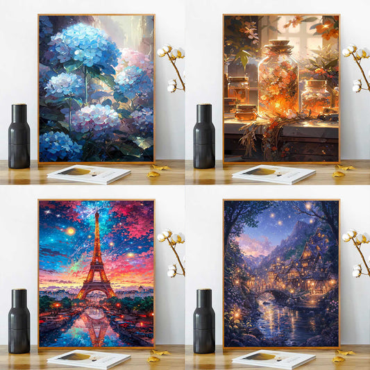 [40x50] Canvas Paint By Number Kit Digital Oil Painting DIY Lukisan Seri C
