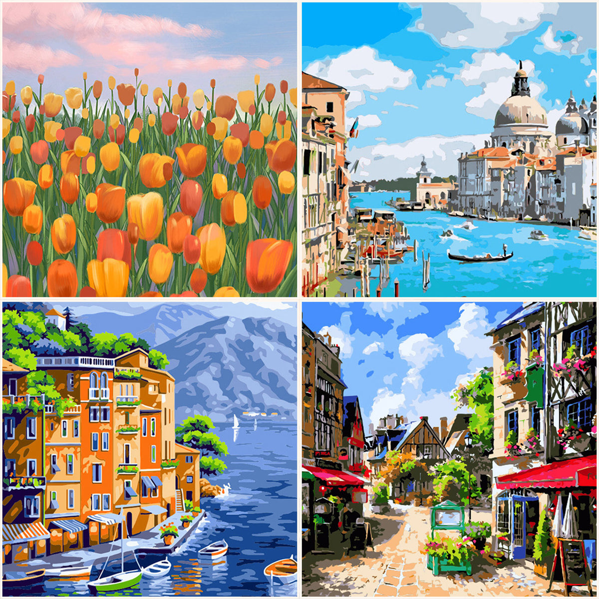 [40x50] Canvas Paint By Number Kit Digital Oil Painting DIY Lukisan Seri Q
