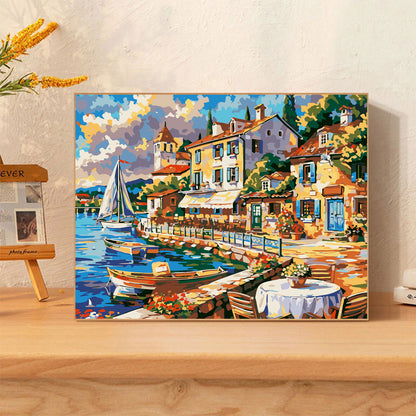Canvas Paint By Number Kit Digital Oil Painting DIY Lukisan 40 x 50 Seri R