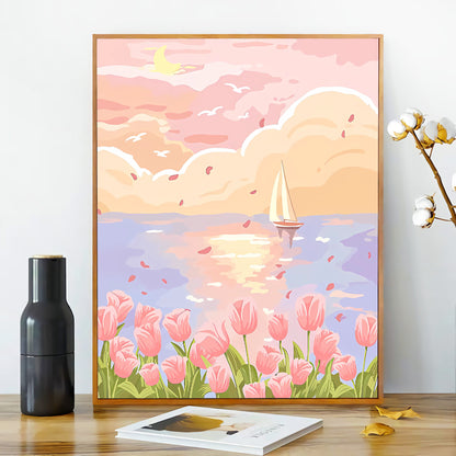 [40x50] Canvas Paint By Number Kit Digital Oil Painting DIY Lukisan Seri A