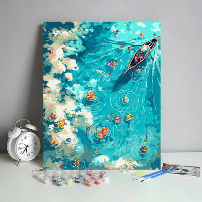 [40x50] Canvas Paint By Number Kit Digital Oil Painting DIY Lukisan Seri P