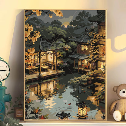 [40x50] Canvas Paint By Number Kit Digital Oil Painting DIY Lukisan Seri B