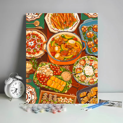 [40x50] Canvas Paint By Number Kit Digital Oil Painting DIY Lukisan Seri D