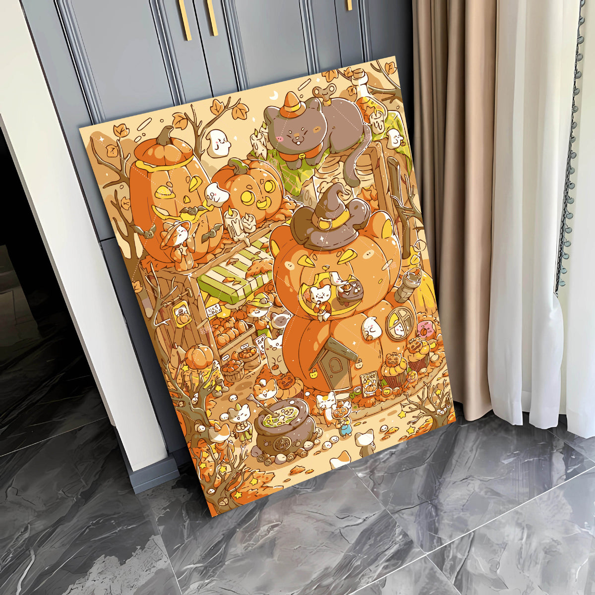 [40x50] Canvas Paint By Number Kit Digital Oil Painting DIY Lukisan Seri H